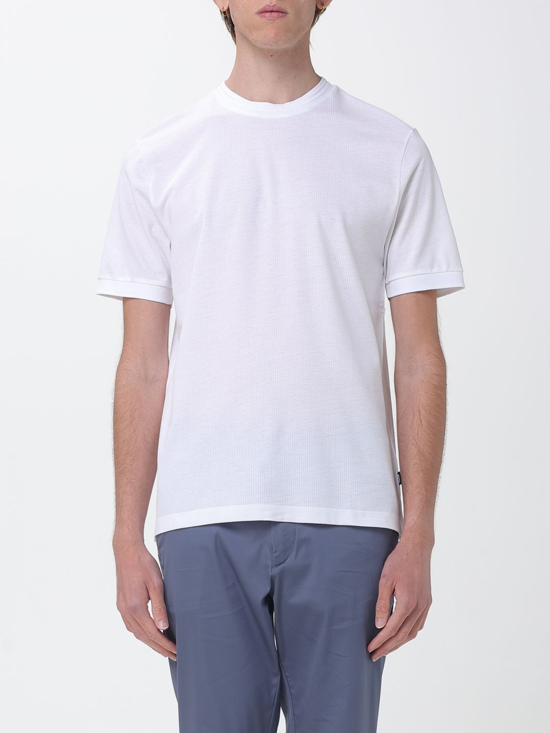 BOSS Basic T-Shirt aus Baumwollmischgewebe