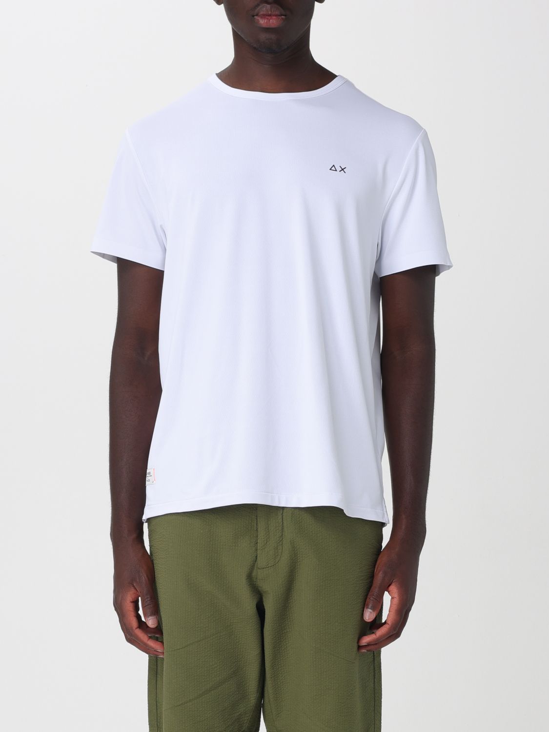 SUN68 T-shirt basic in tessuto tecnico stretch