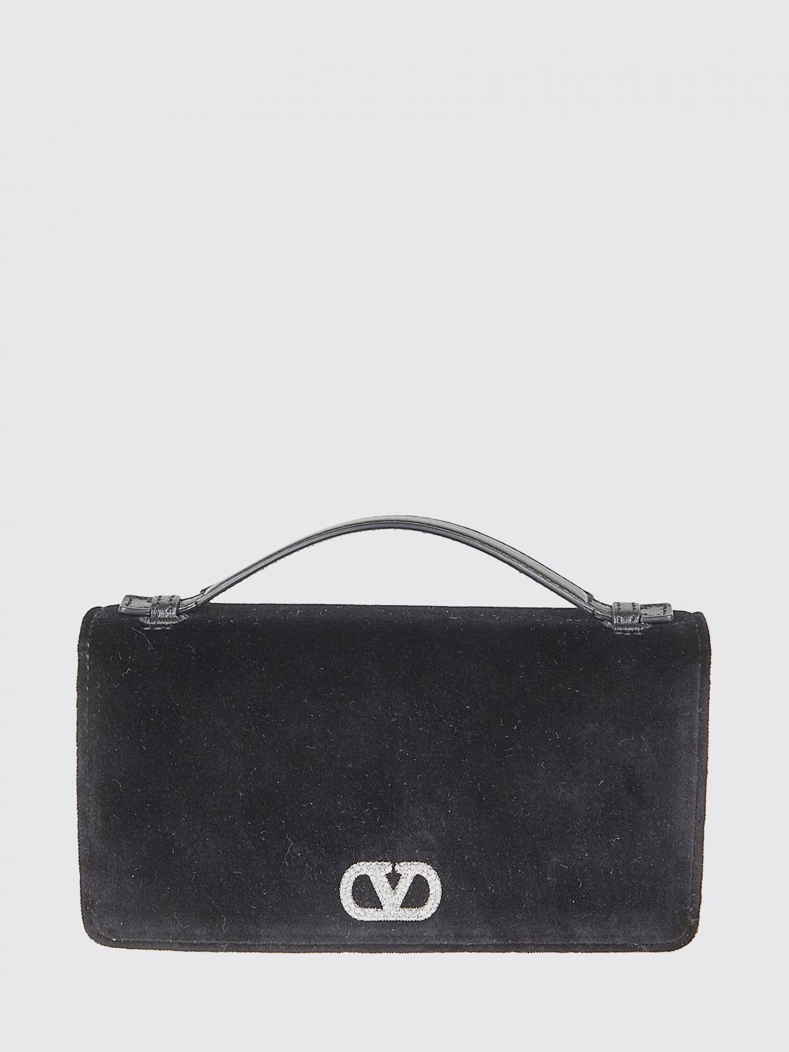 VALENTINO GARAVANI VLogo Signature Suede Bag with Jewel Monogram