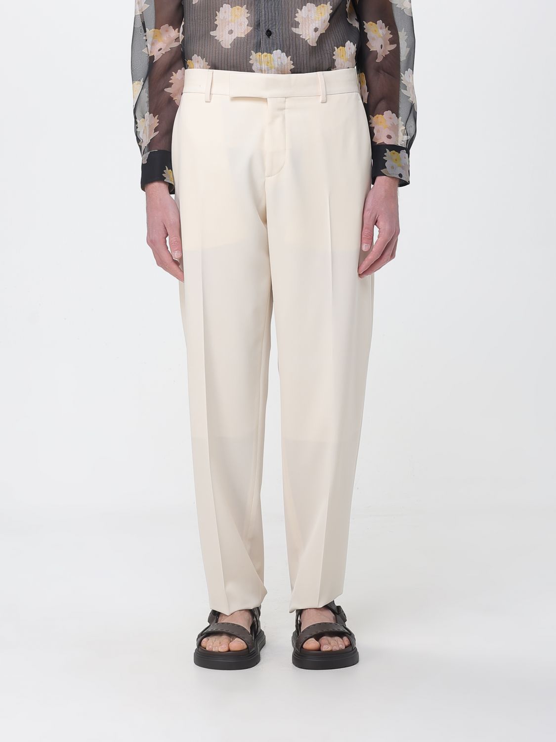 FENDI Pantaloni sartoriali in gabardine di lana