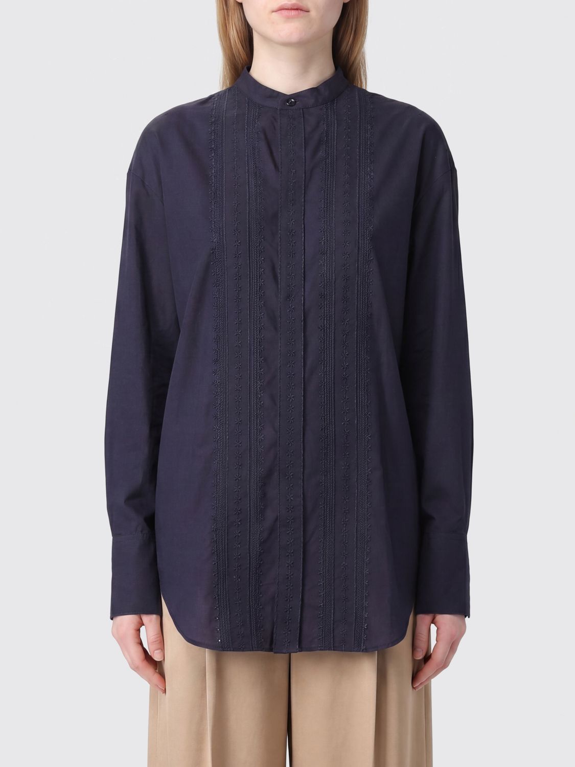 FORTE FORTE Camicia in cotone con ricami