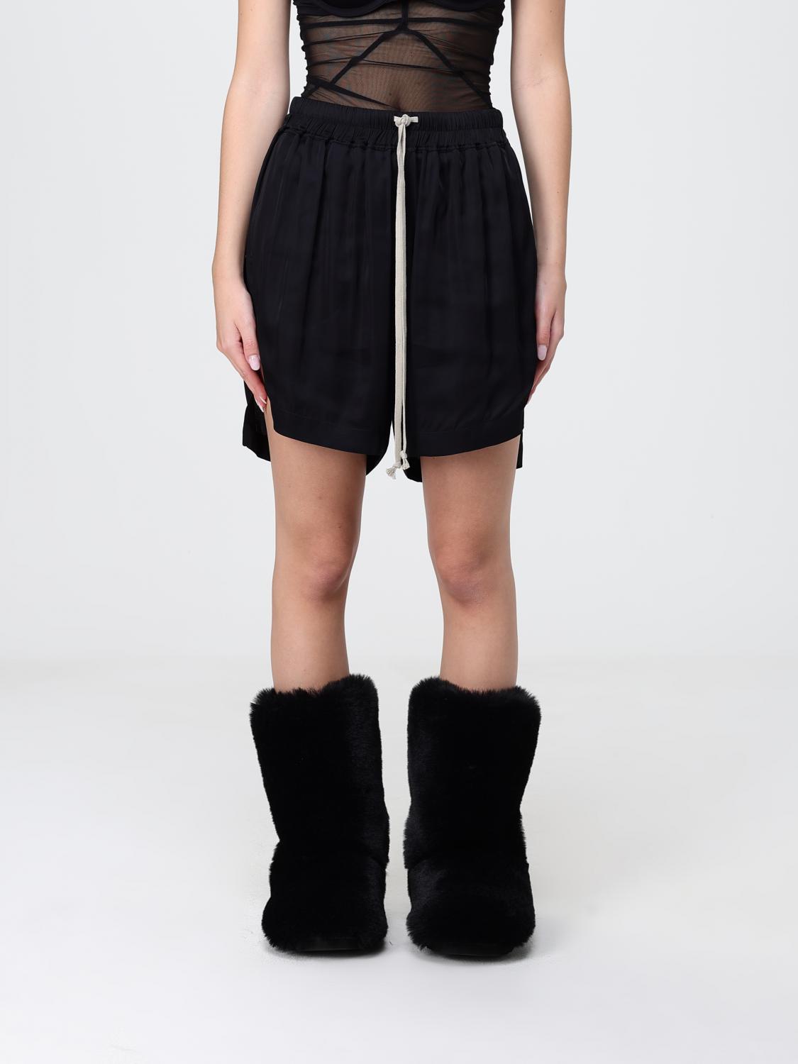 RICK OWENS Shorts Woman color Black
