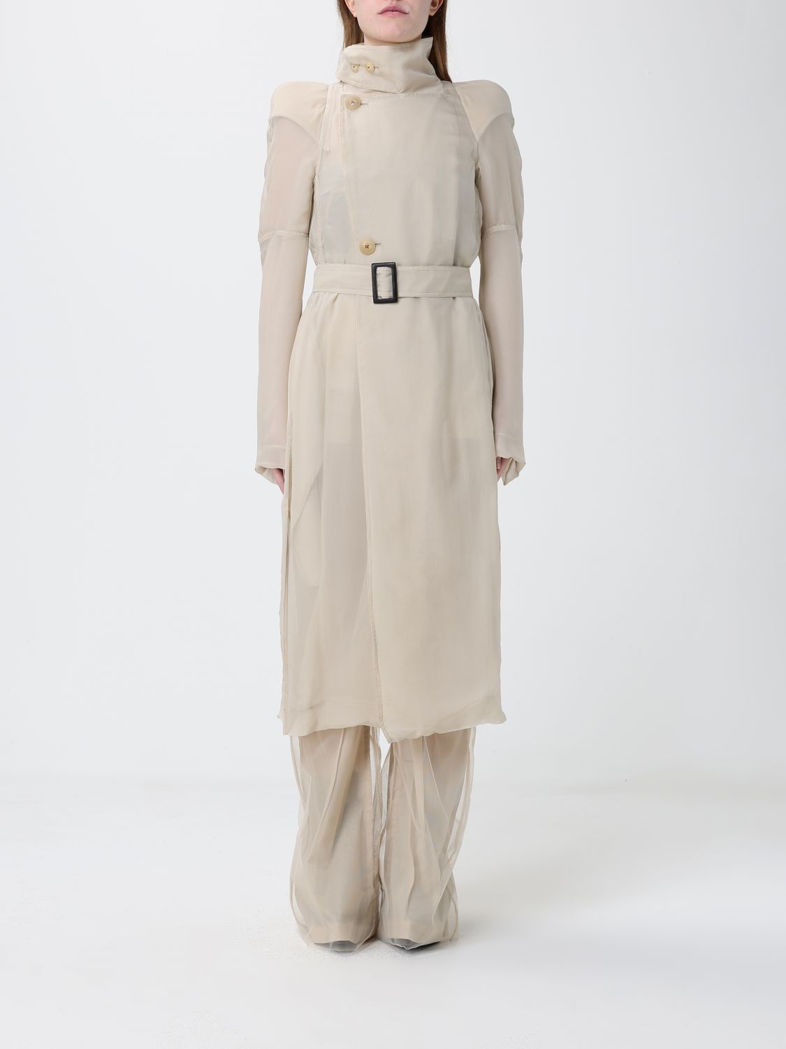 Rick Owens RICK OWENS Maria Silk Trench Coat　RICK OWENS マリア シルク トレンチコート