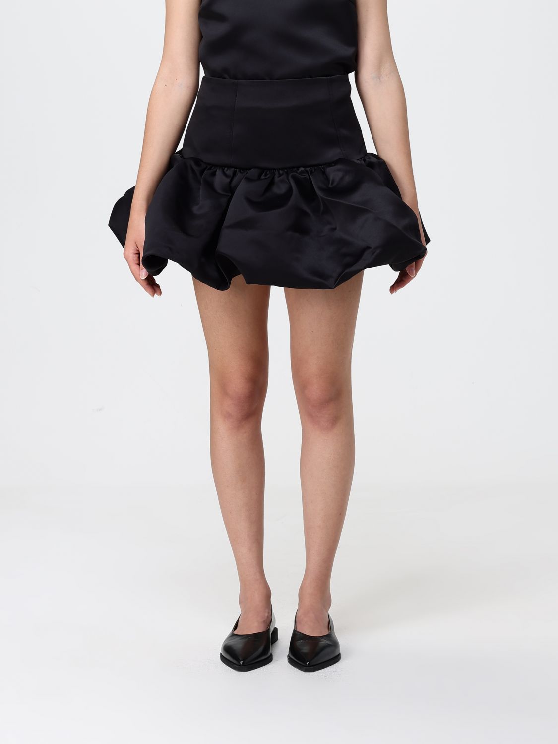 GANNI Ruffled Satin Skirt　GANNI フリルサテンスカート GANNI