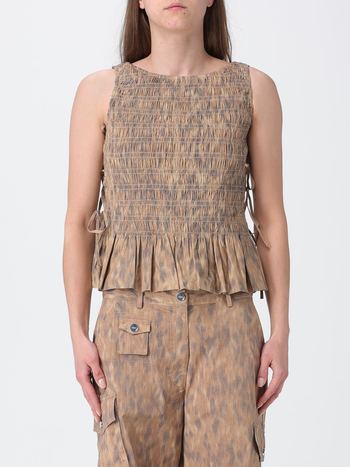 GANNI Organic Cotton Camouflage Top　GANNI オーガニックコットン カモフラージュ トップス GANNI
