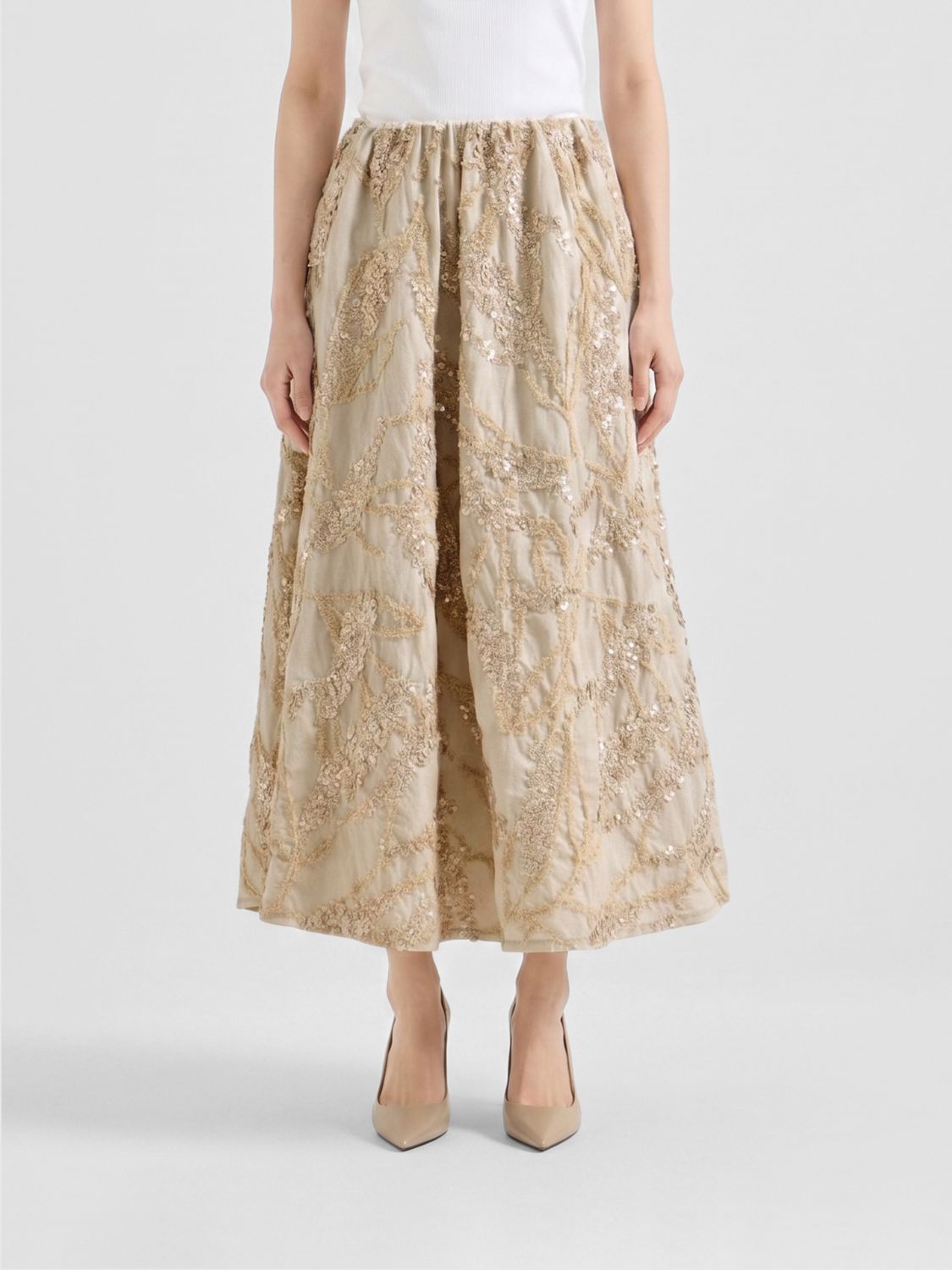 BRUNELLO CUCINELLI Skirt Woman color Beige