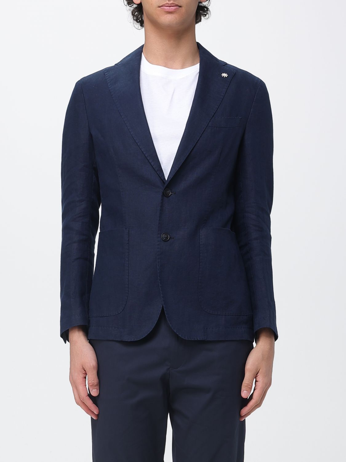 MANUEL RITZ Einreihiger Leinen-Blazer