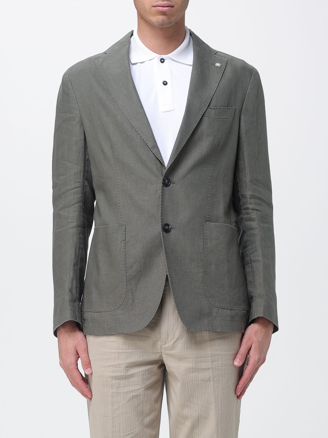 MANUEL RITZ Einreihiger Leinen-Blazer