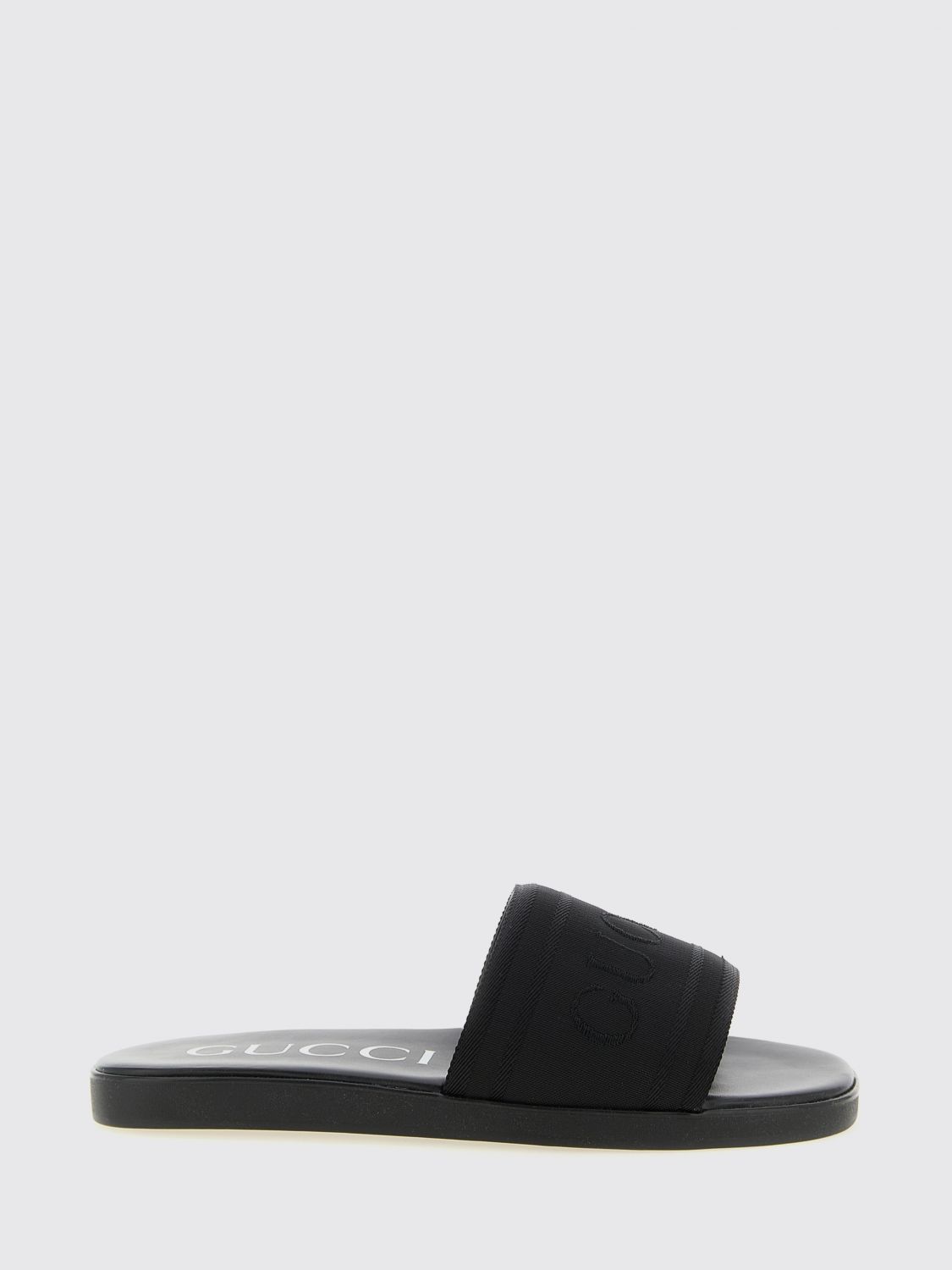 GUCCI Sliders in poliammide con logo jacquard