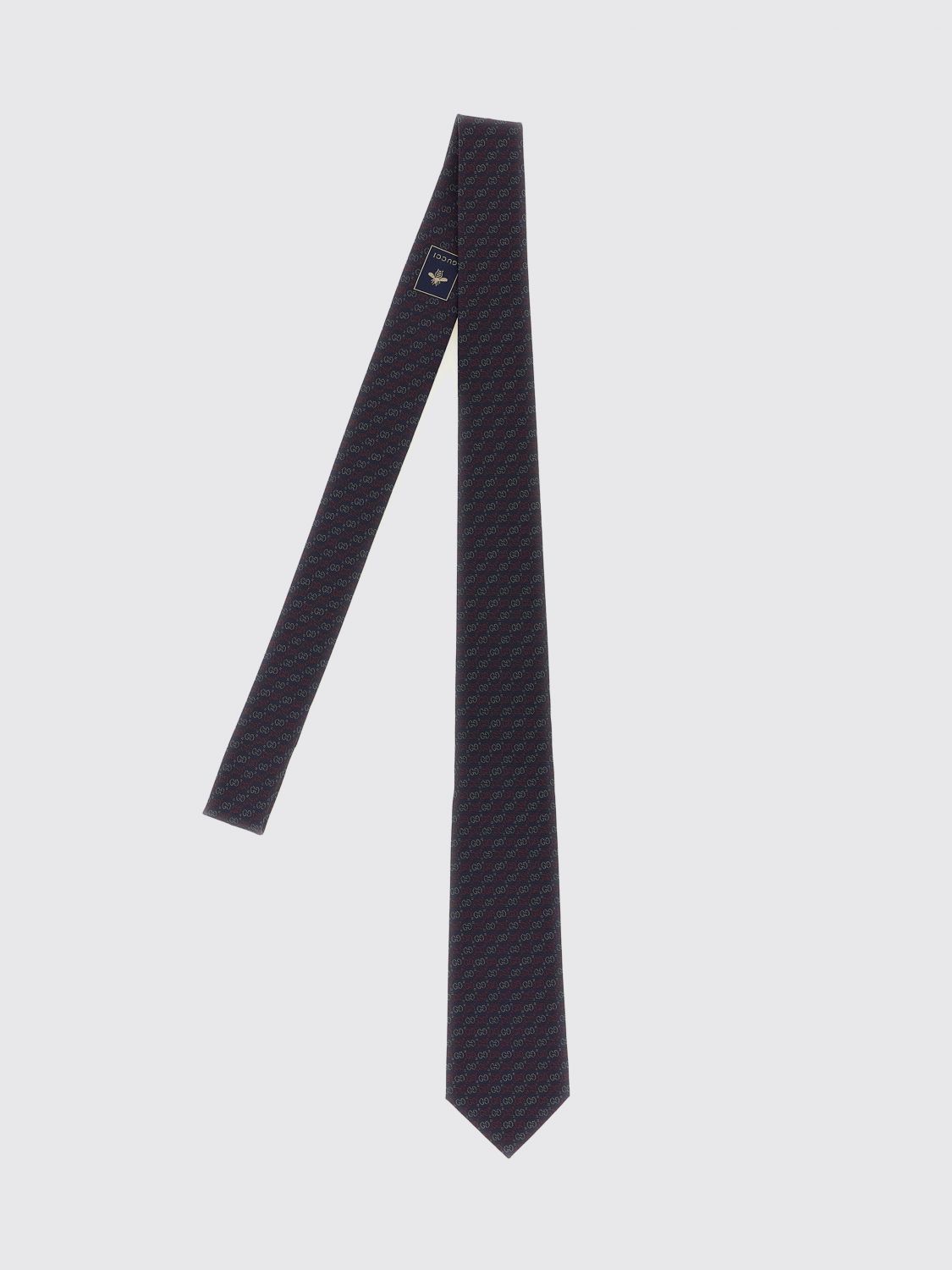 GUCCI Cravatta in seta con monogram GG