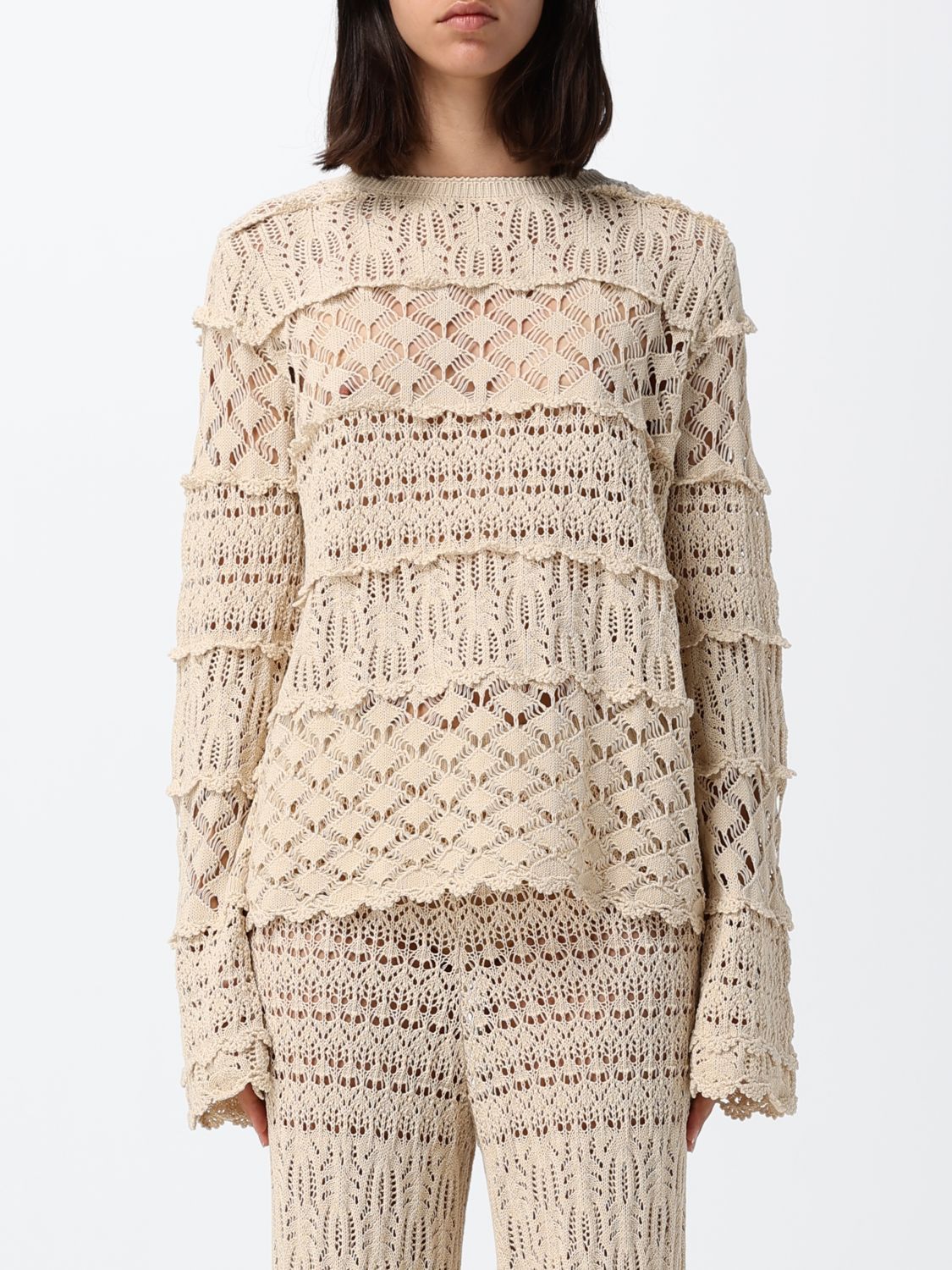 SEMICOUTURE Maglia Donna colore Bianco