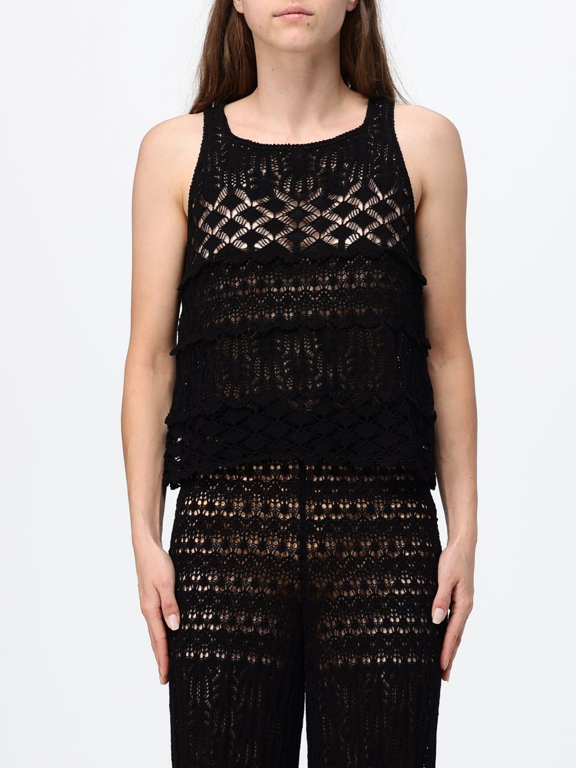 SEMICOUTURE Top Donna colore Nero