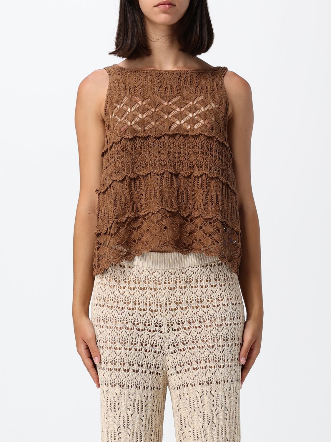 SEMICOUTURE Top Donna colore Beige