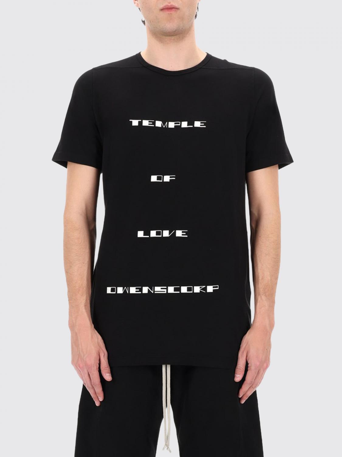 Rick Owens DRKSHDW Slogan Cotton T-Shirt　Rick Owens DRKSHDW スローガン コットン T シャツ Rick