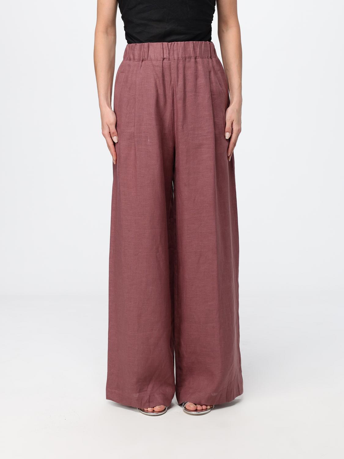 SEMICOUTURE Pantaloni wide-leg in lino