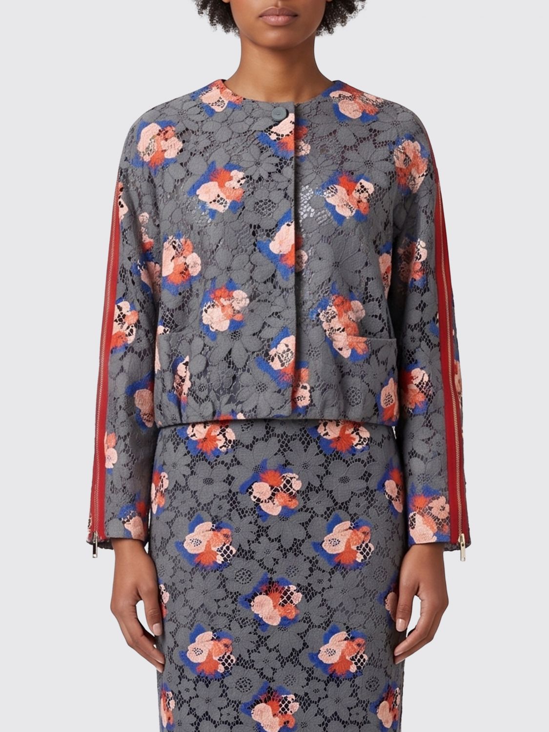 FENDI Giacca in pizzo floreale