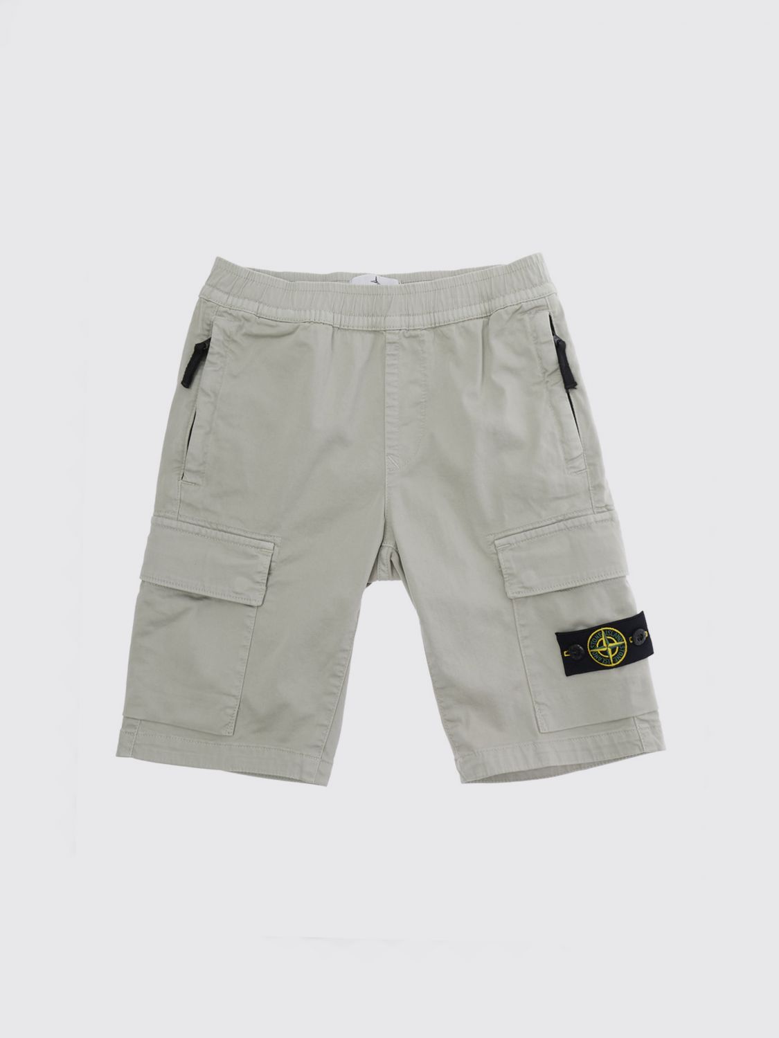 STONE ISLAND JUNIOR Pantaloncini cargo in cotone