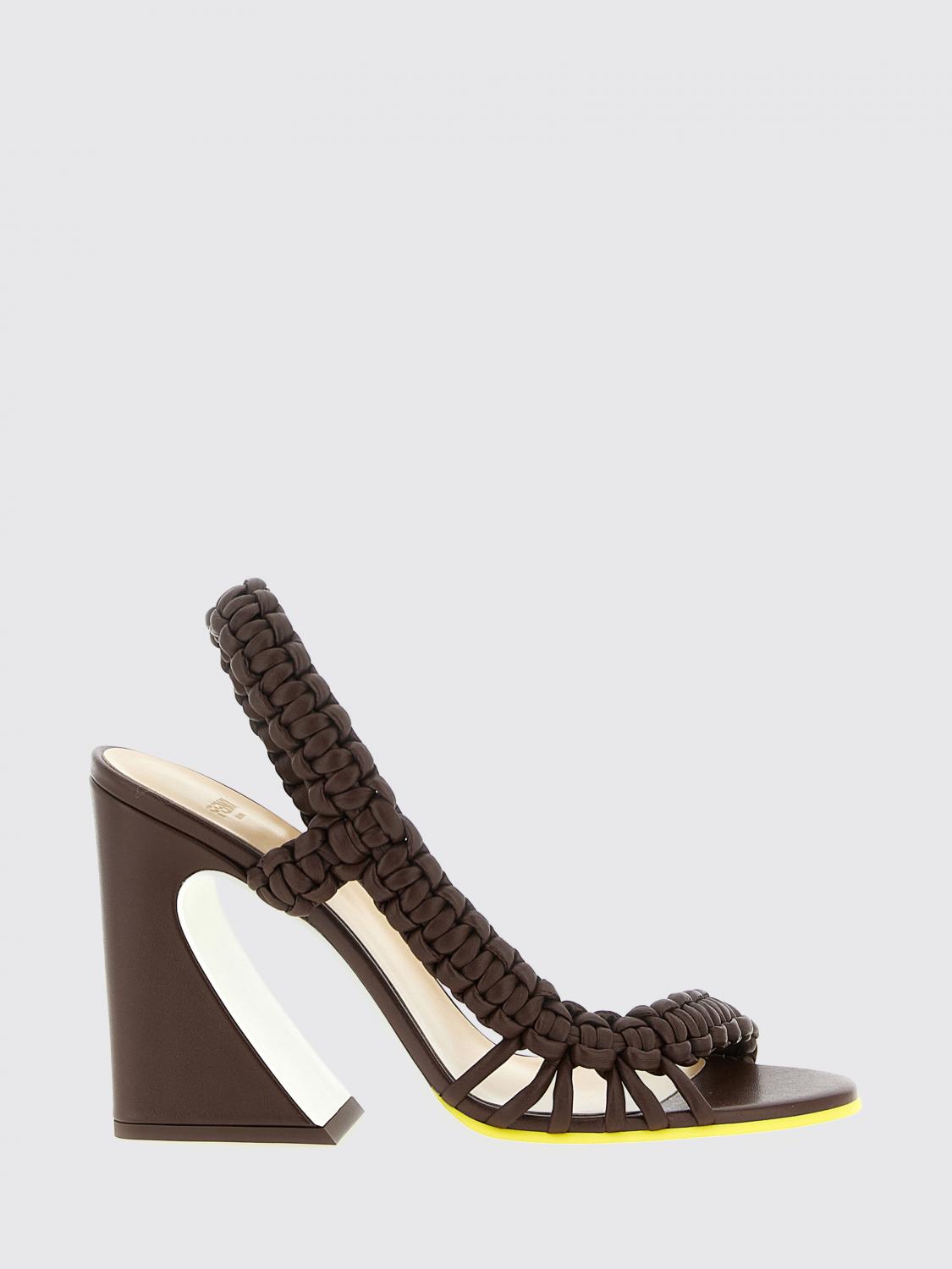 FENDI Sandalo Arco in pelle intrecciata