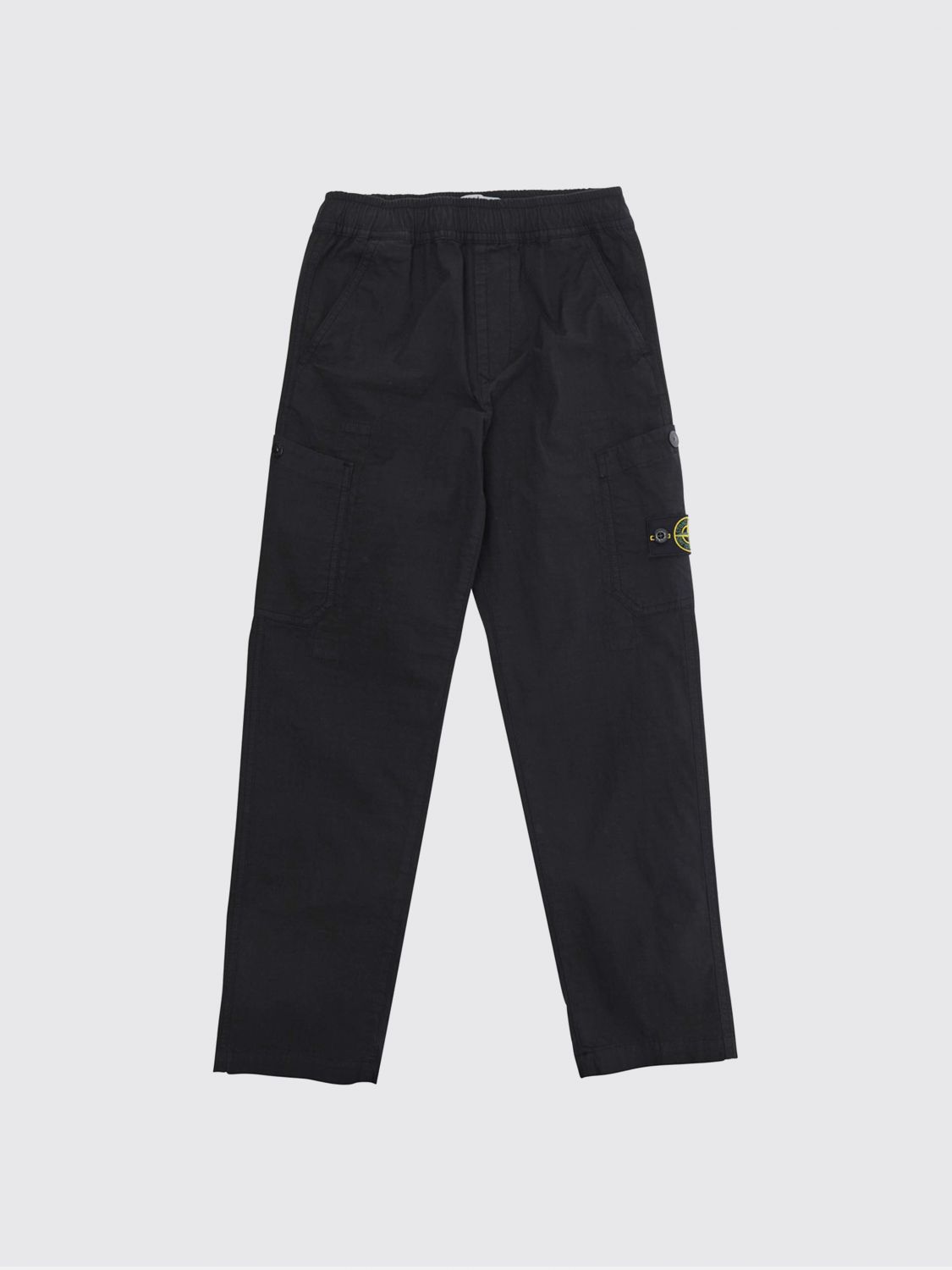STONE ISLAND JUNIOR Pantaloni Mil-Spec cargo in cotone
