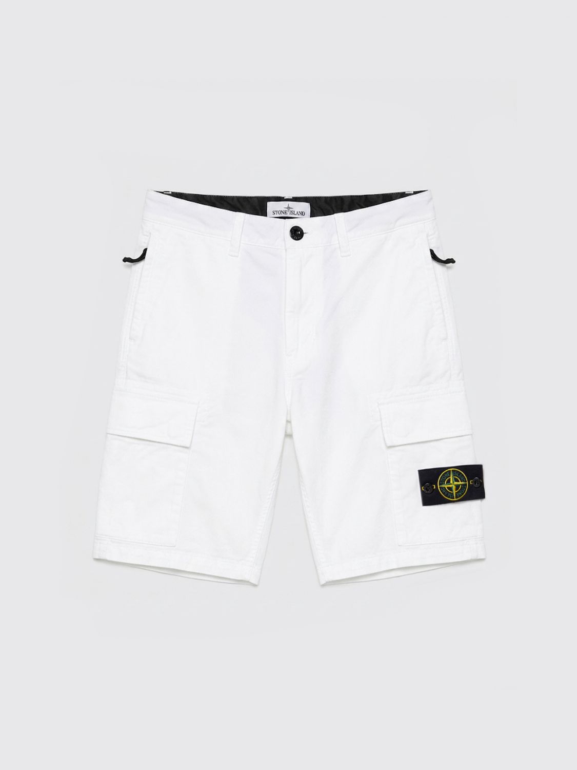 STONE ISLAND JUNIOR Pantaloncini cargo in cotone