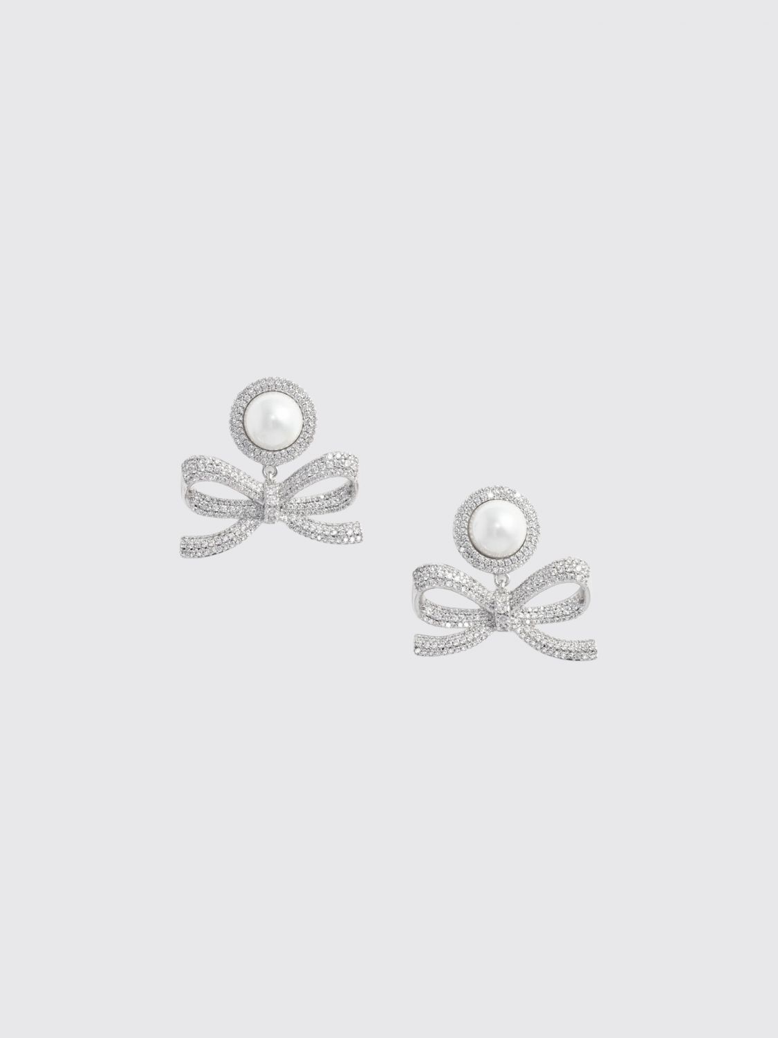 SELF-PORTRAIT Chromed Brass Earrings with Rhinestones　SELF-PORTRAIT ラインストーン付きクロームメッキ真鍮イヤリング SELF-PORTRAIT