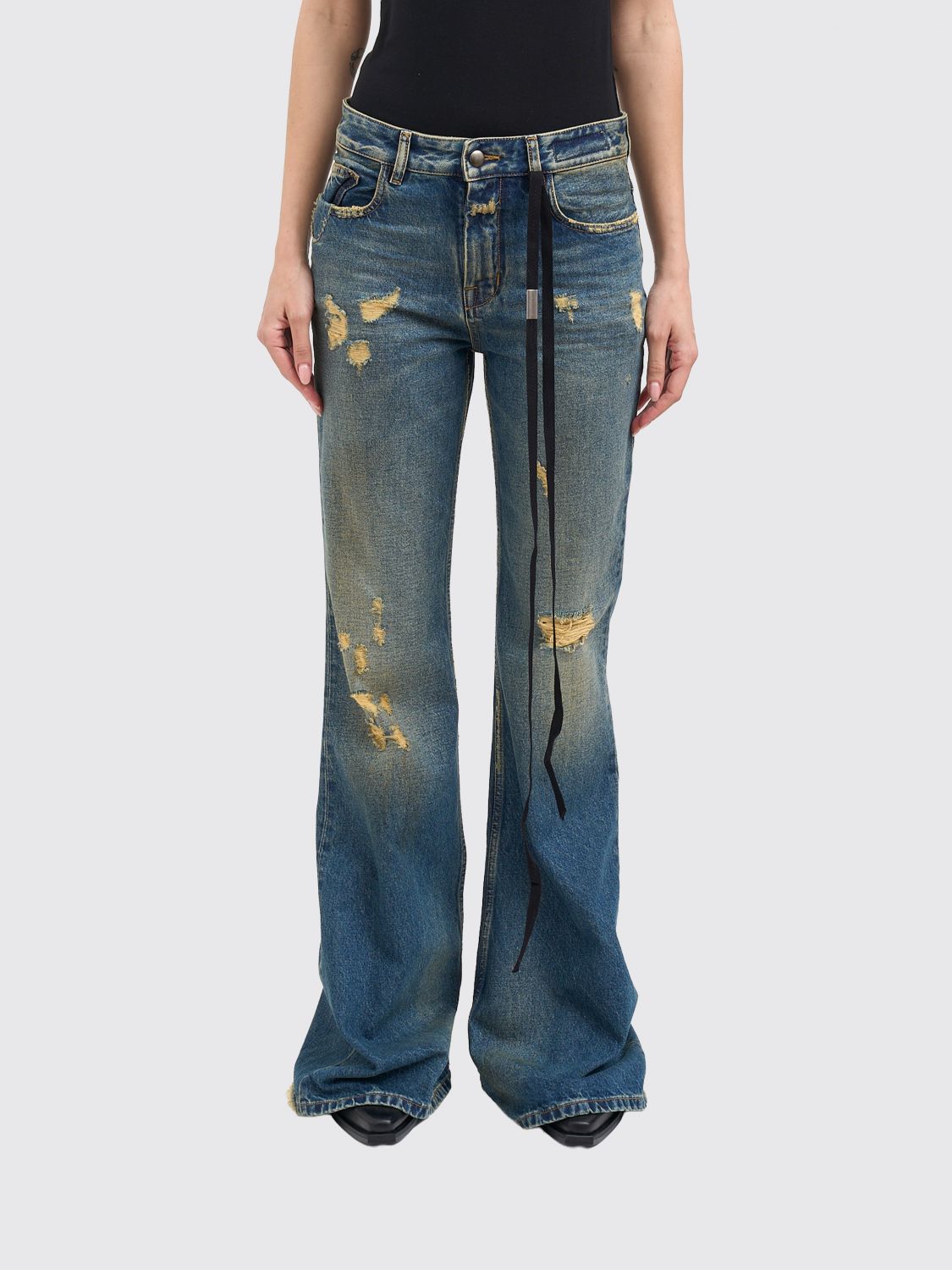 ANN DEMEULEMEESTER Jeans Woman color Blue
