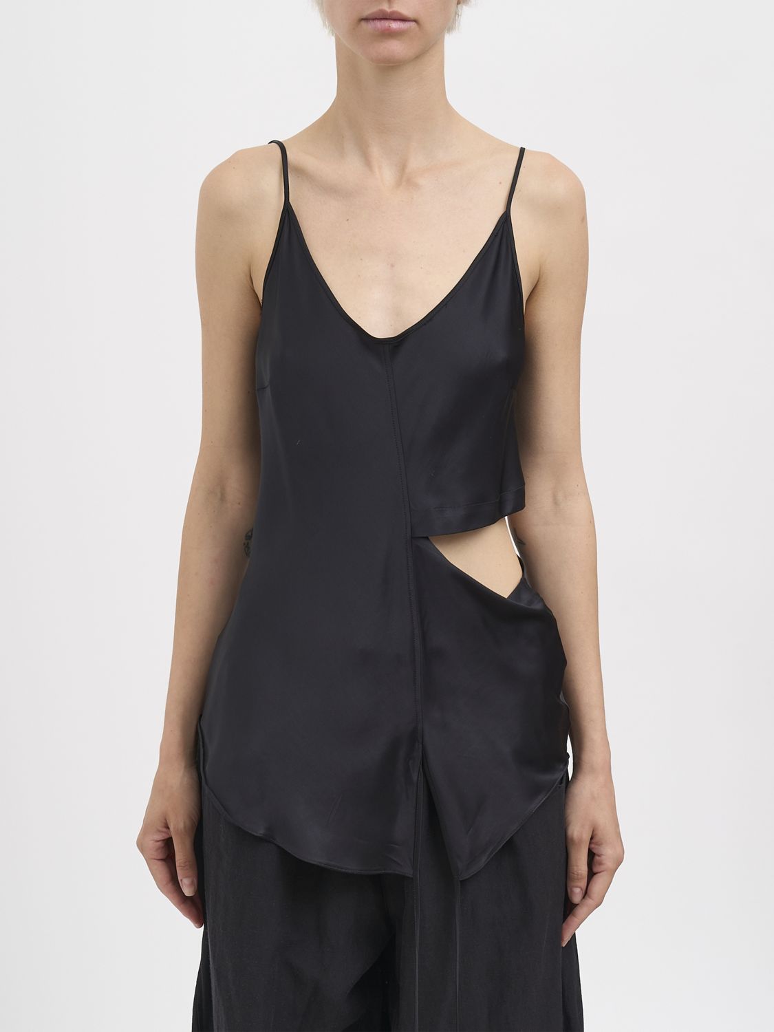 ANDREA YA'AQOV Top cut-out in viscosa