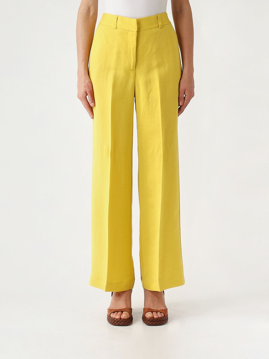 MALIPARMI Palazzo-Hose aus Leinenmischung