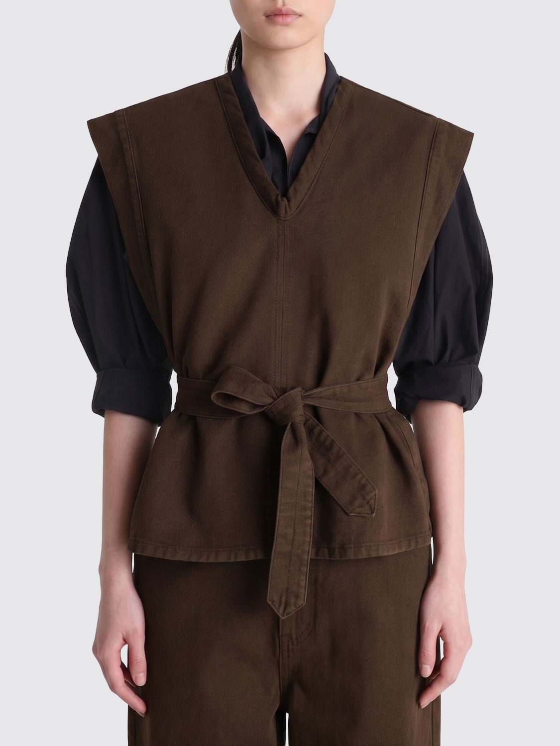 LEMAIRE Shirt Woman color Cocoa