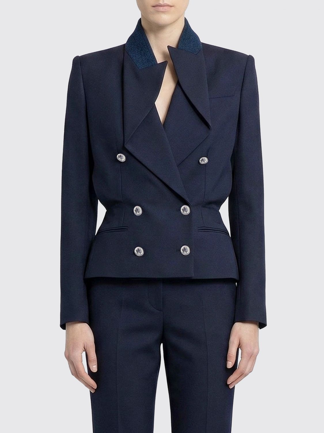 Mcqueen Double-Breasted Wool Blazer