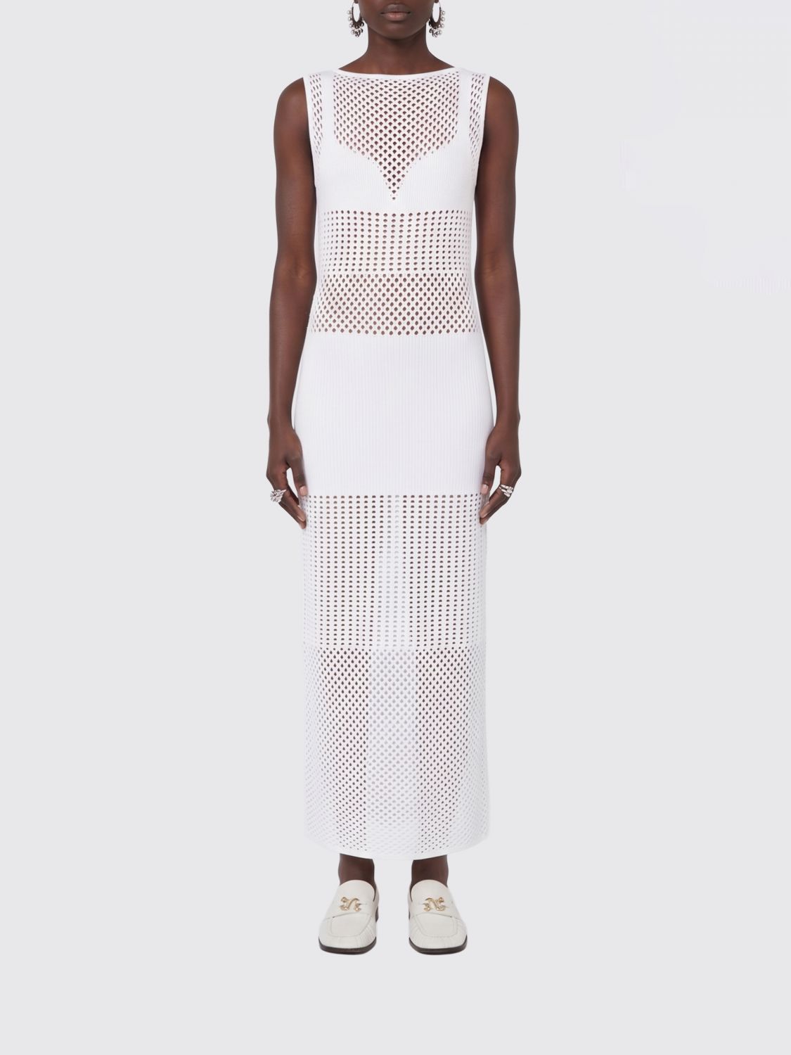 SPORTMAX Abito lungo in misto viscosa