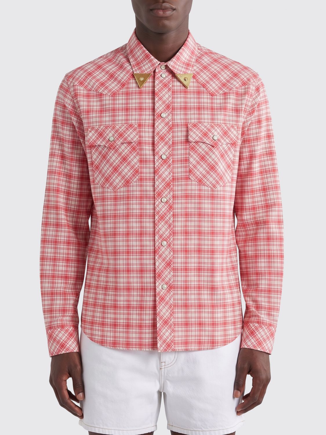 VERSACE VERSACE Check Cotton Shirt　VERSACE チェックコットンシャツ