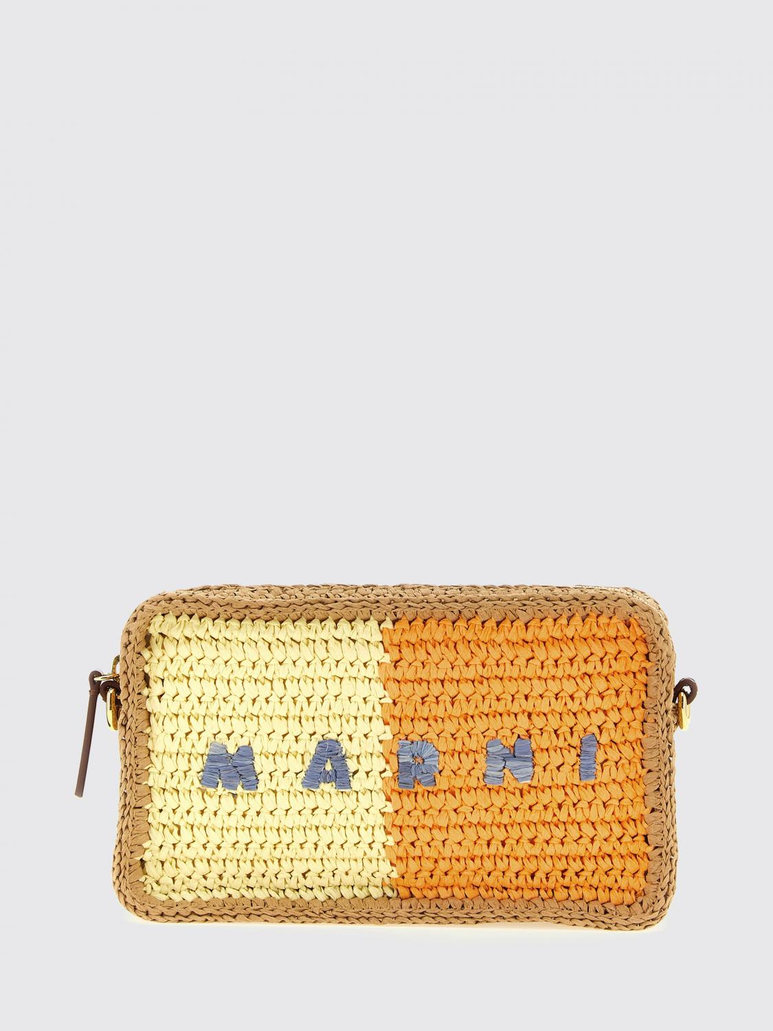 MARNI Seaside Raffia Bag with Embroidered Logo　MARNI ロゴ刺繍入りシーサイドラフィアバッグ MARNI