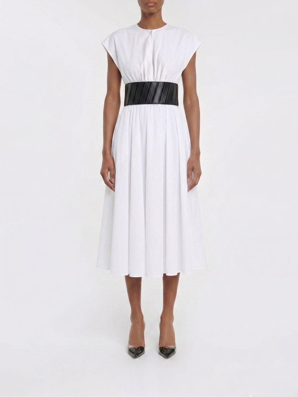 Alaïa ALAÏA Cotton Midi Dress　ALAÏA コットン ミディドレス