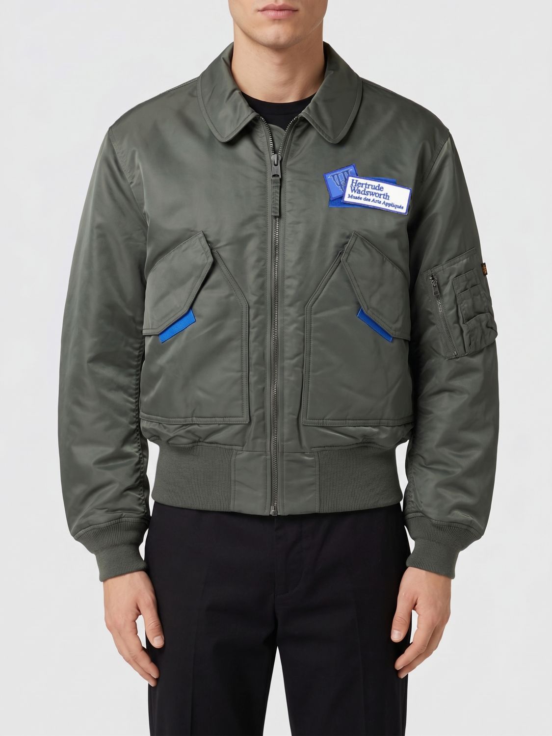 GR10K Nylon Bomber Jacket with Logo