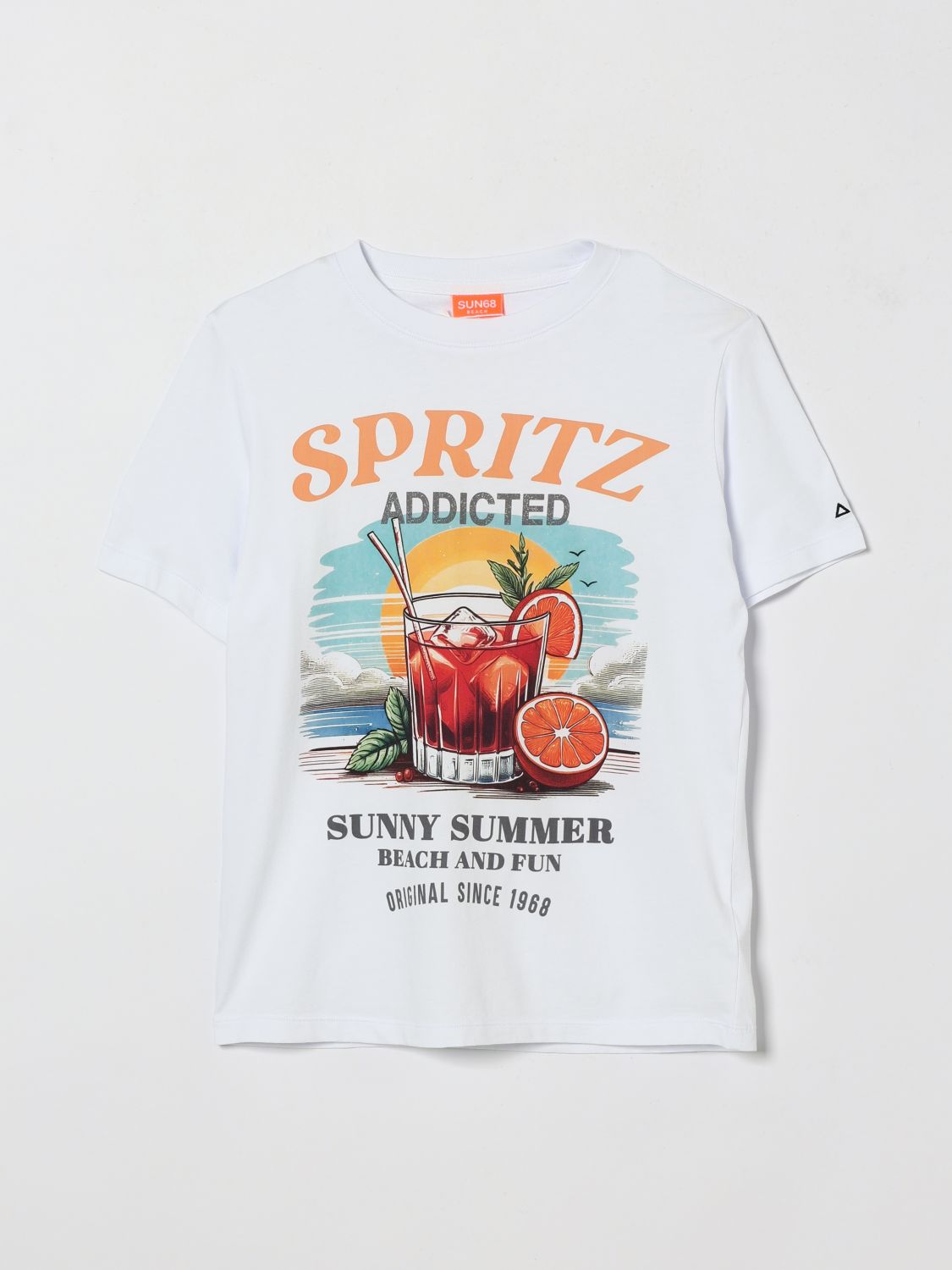 SUN68 Bedrucktes Baumwoll-T-Shirt