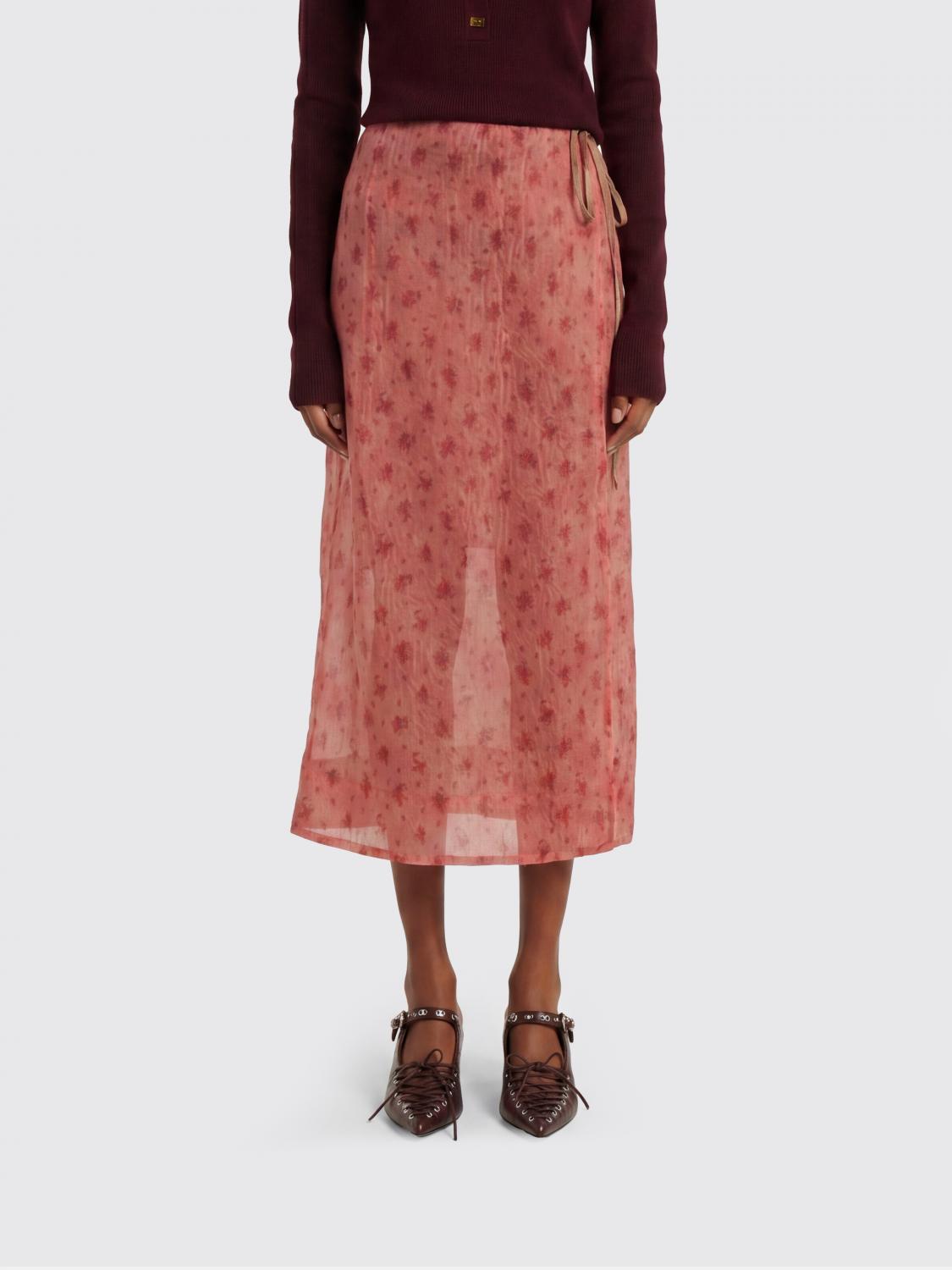 GANNI Printed Polyester Midi Skirt