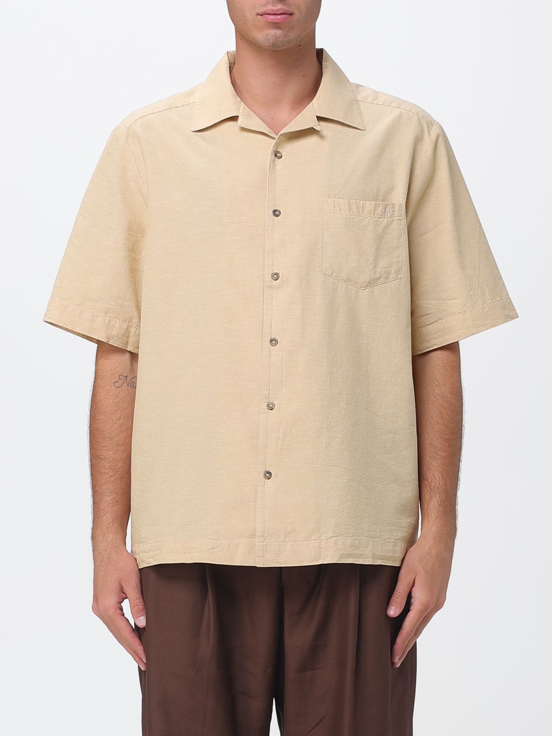A. P.C. Shirt Men color Beige