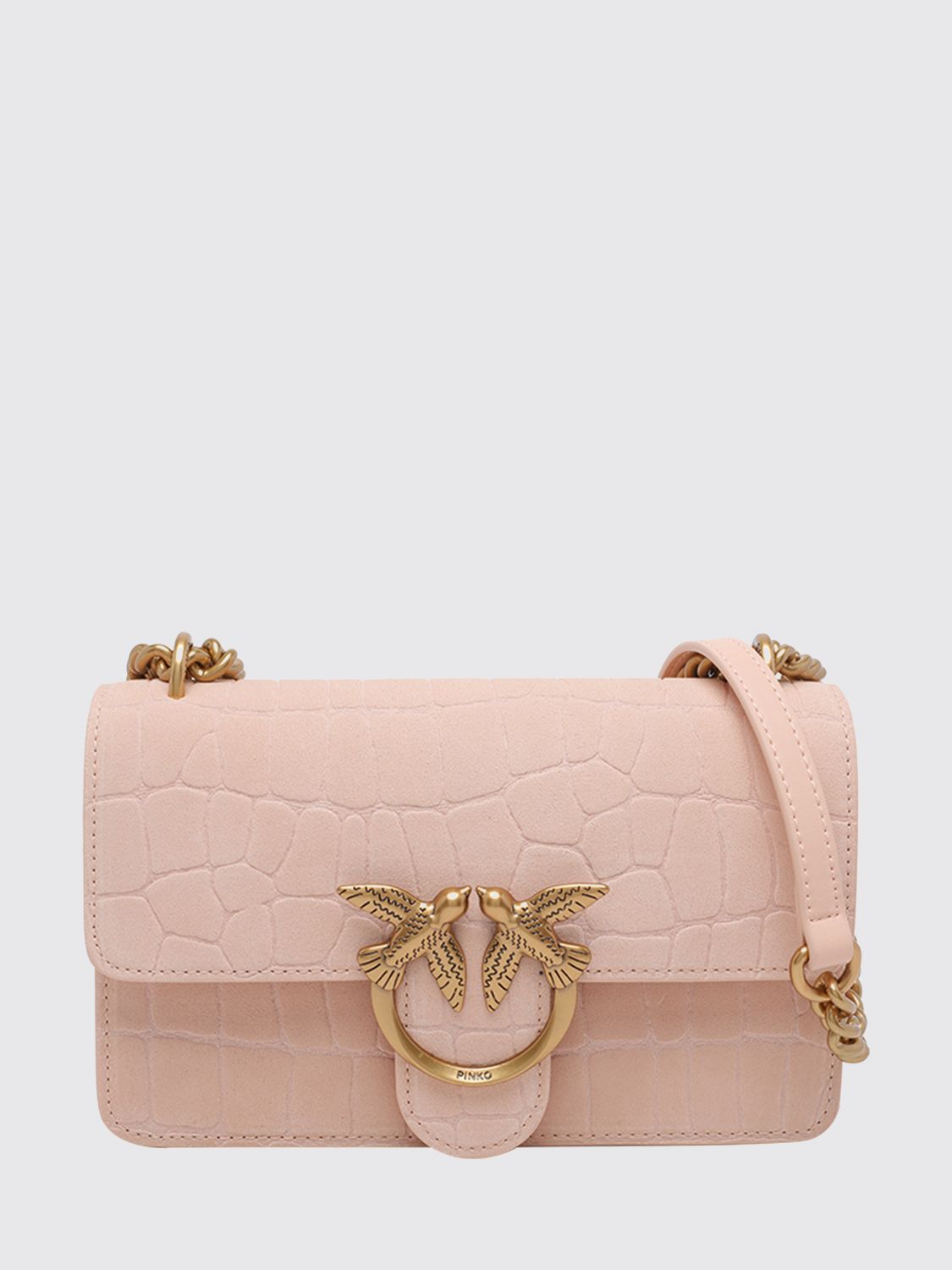 PINKO Borsa Love Bag in camoscio stampa cocco