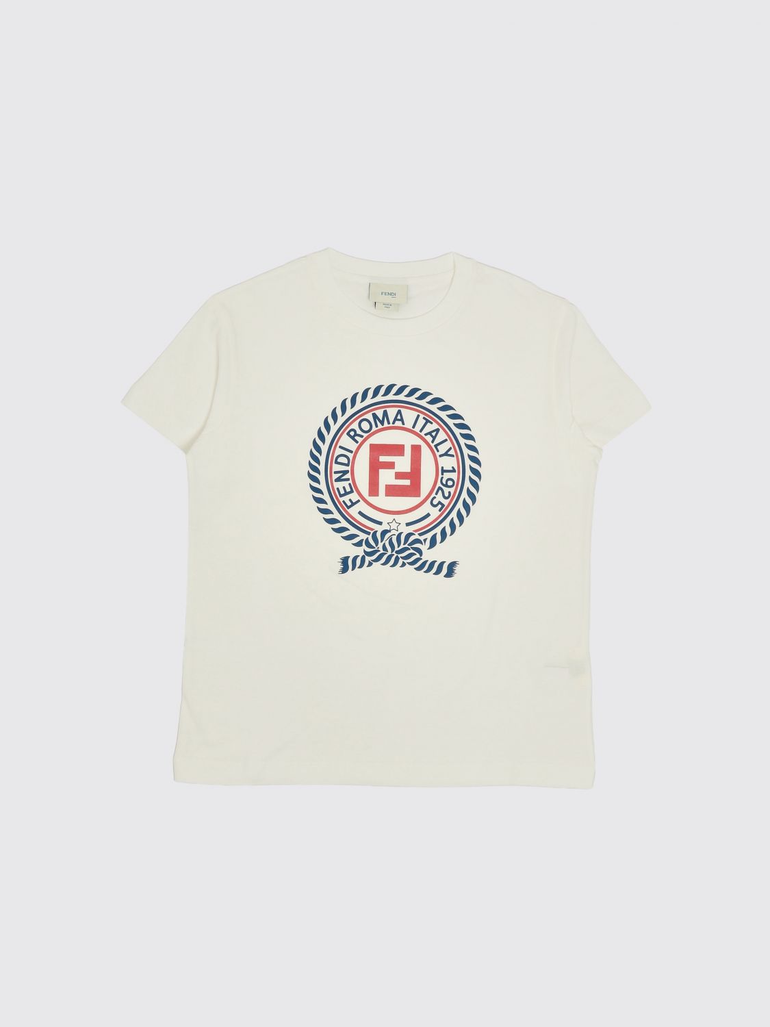 FENDI T-shirt in cotone con logo FF