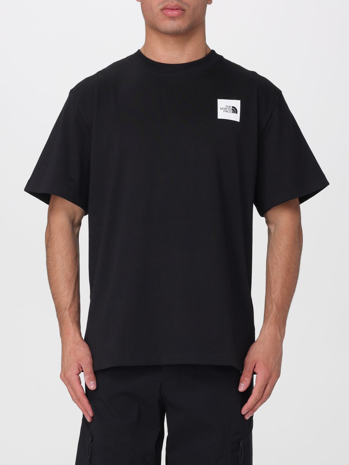 THE NORTH FACE Cotton T-shirt with Graphic Print and Contrast Logo