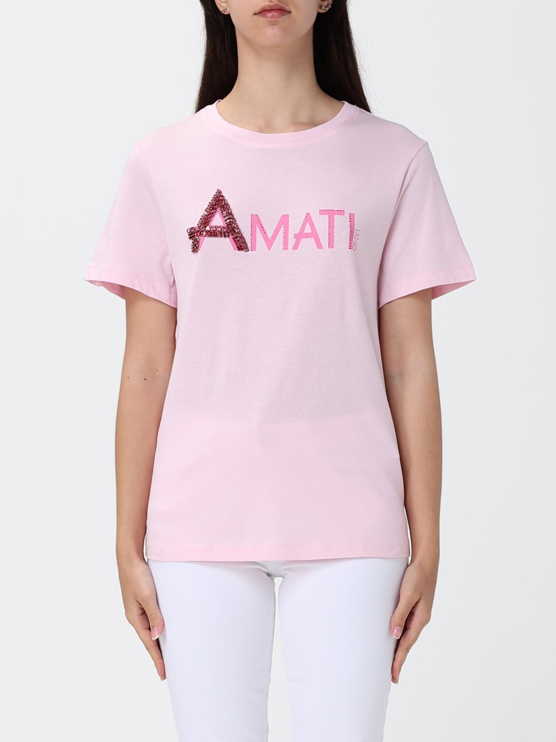 LIU JO Baumwoll-T-Shirt mit gesticktem Logo und Strasssteinen