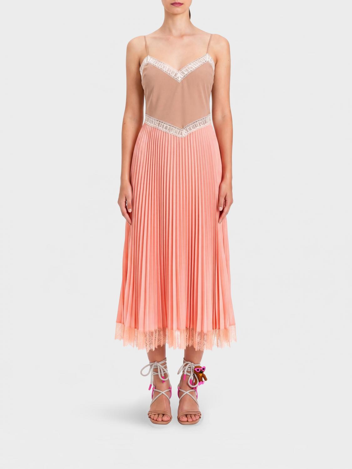 Actitude Twinset Crêpe Midi Dress with Embroidery