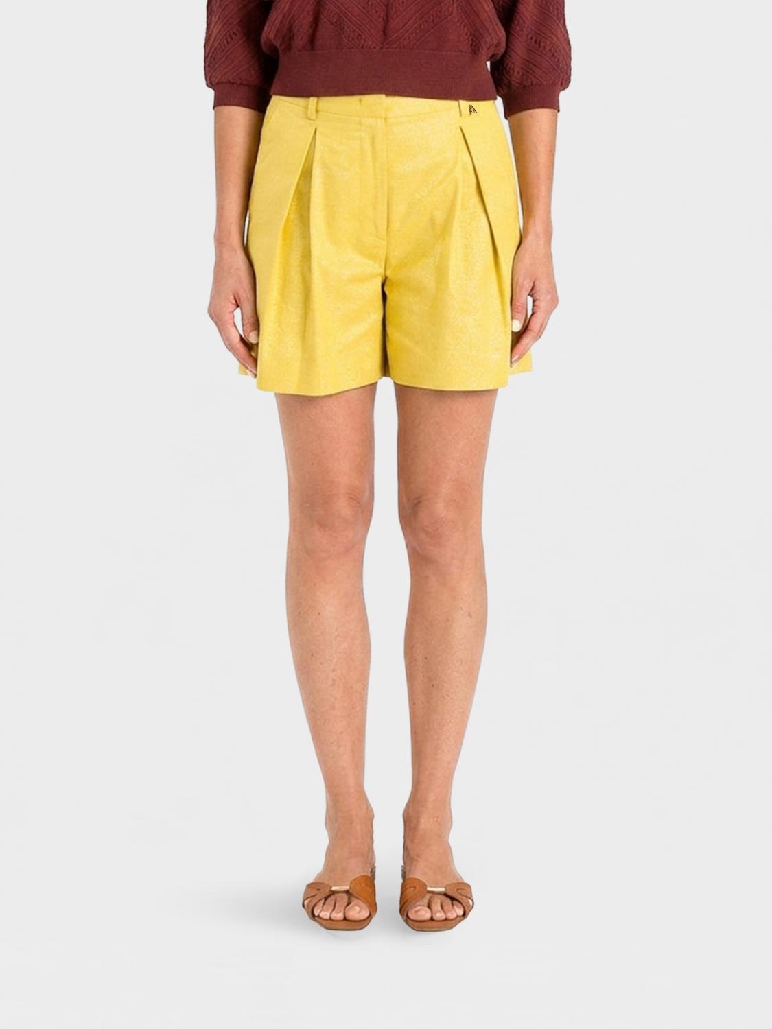 Actitude Twinset High-Waist-Shorts aus Leinen-Baumwoll-Mischung