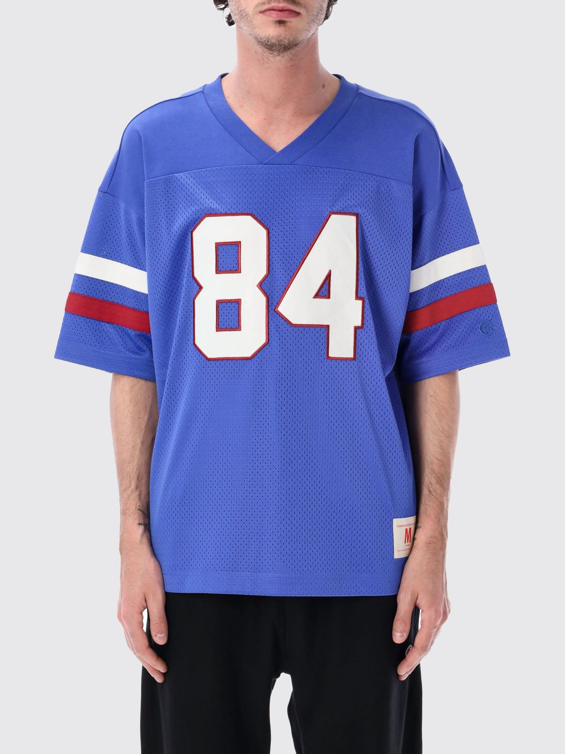 Champion V-Neck Polyester Sports T-shirt with contrasting trims