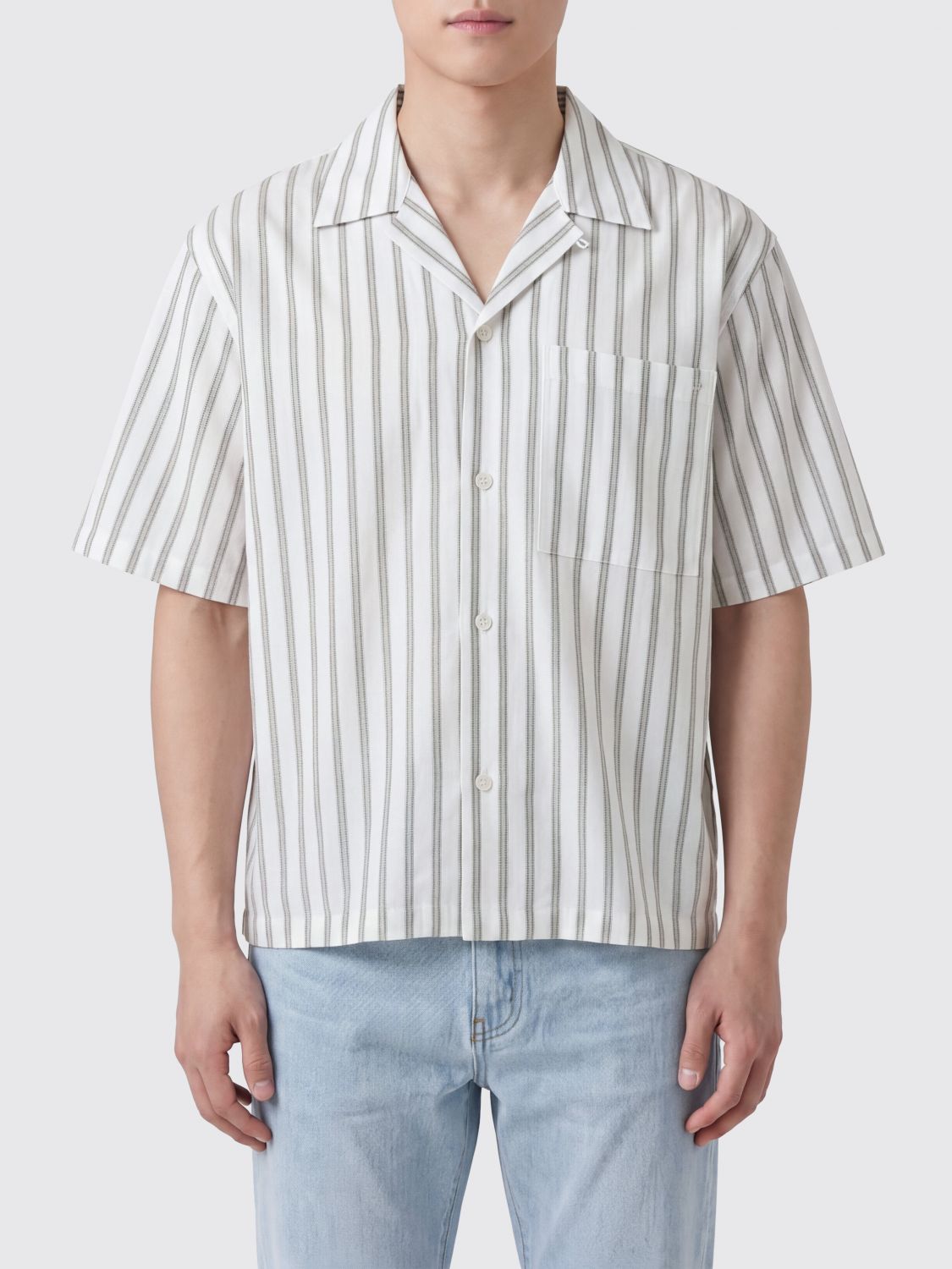 DUNST Camicia casual in misto cotone a righe