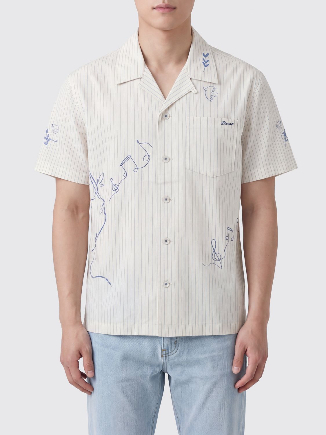 DUNST Camicia casual in misto cotone con stampa
