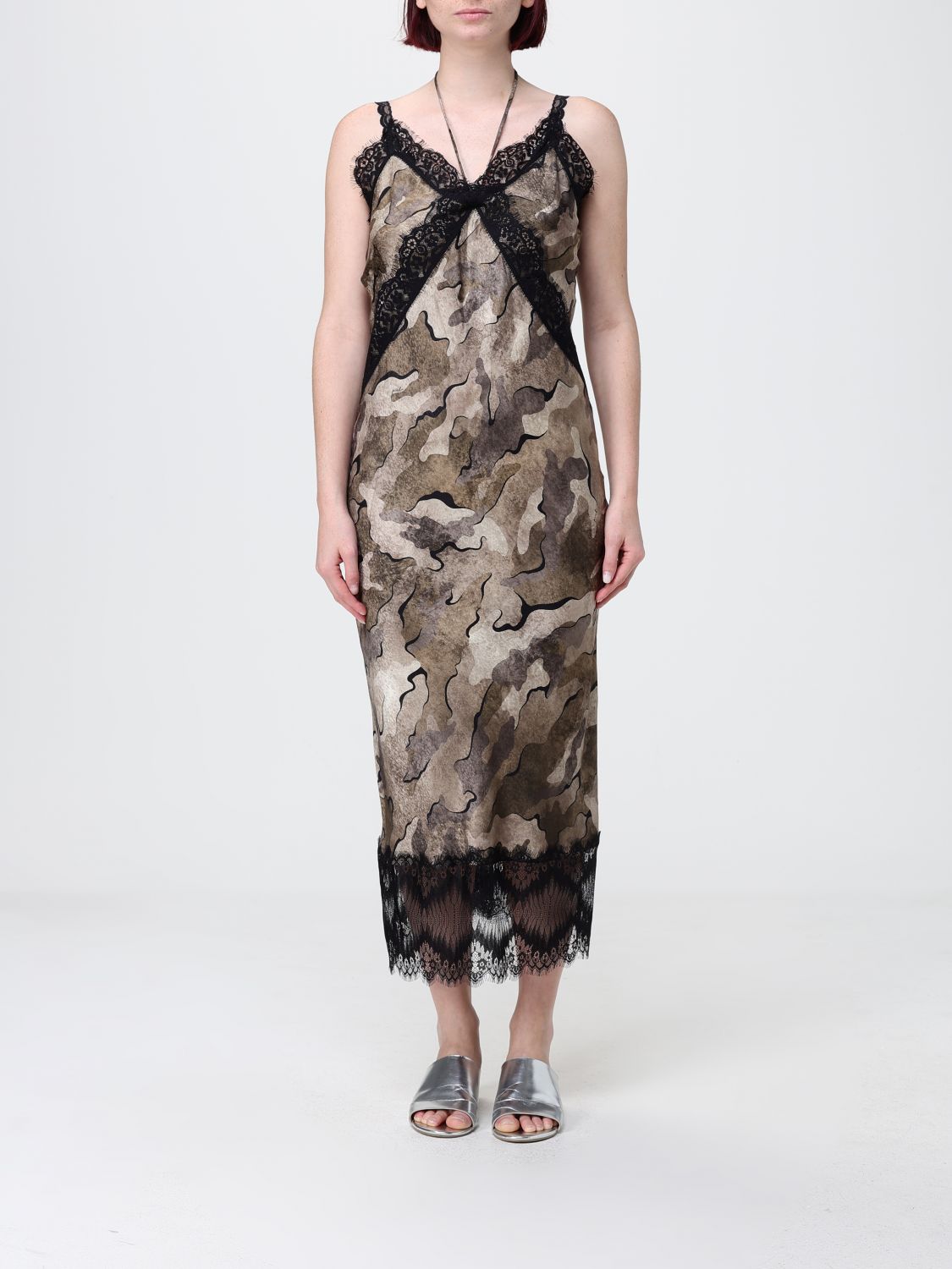 PINKO Dress Woman color Green