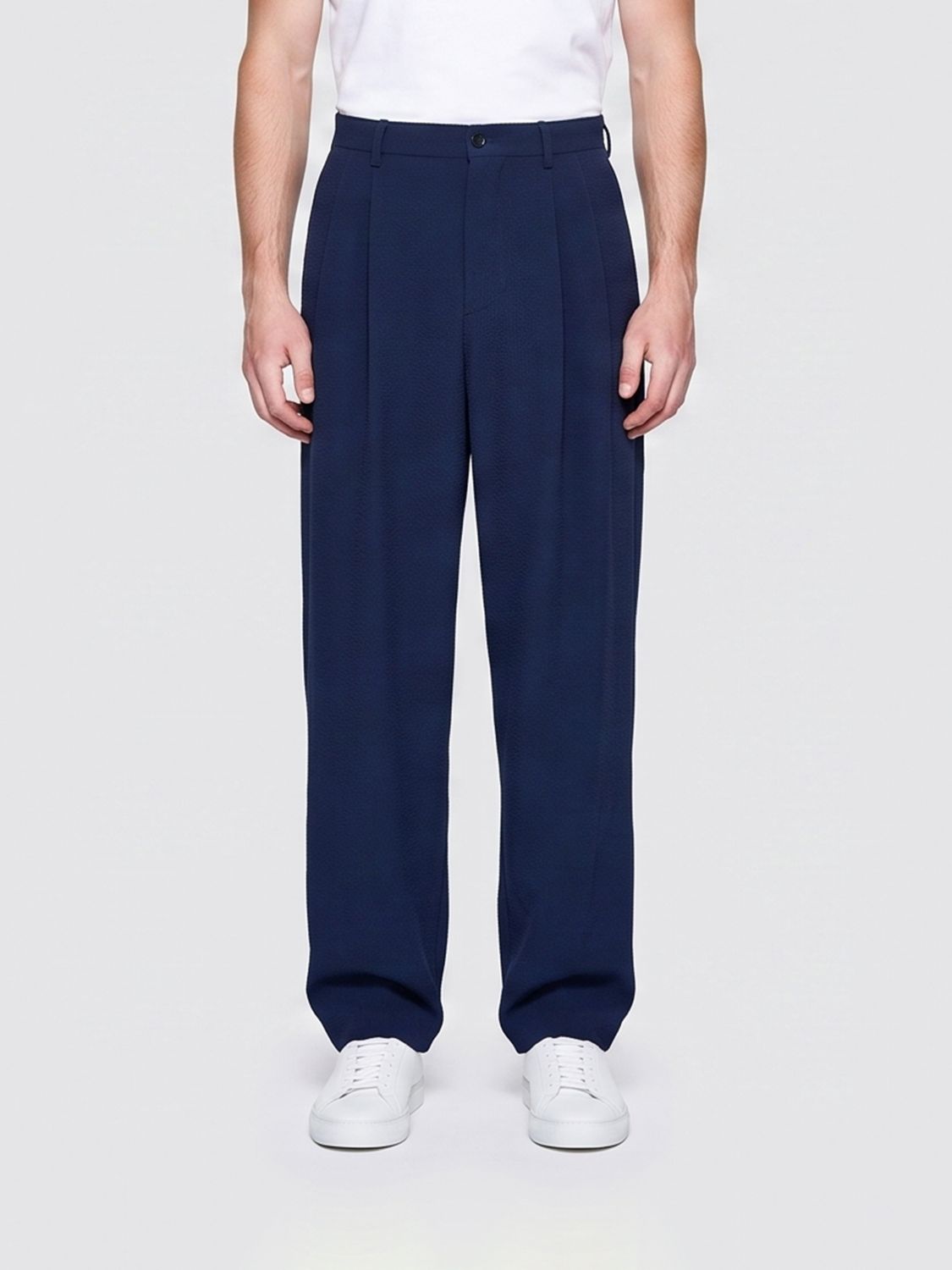 GIORGIO ARMANI Pantaloni sartoriali in lana vergine stretch