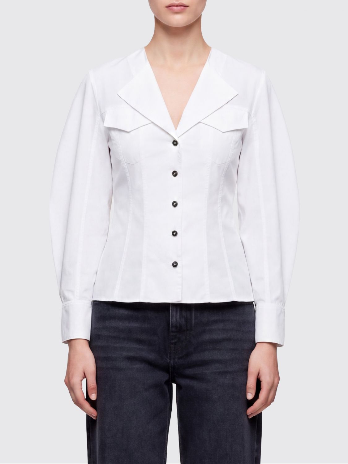 Ganni Stretch Cotton Shirt · 40